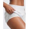 imageCRZ YOGA High Waisted Running Shorts for Women 25  Mesh Liner Quick Dry for Workout Sport Athletic with Zipper PocketWhite