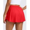 imageCRZ YOGA Lightweight Drapey Side Slit Tennis Skirts for Women  High Waisted Mini Flowy Lined Golf Skort with PocketsDeep Red
