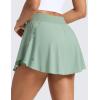 imageCRZ YOGA Lightweight Drapey Side Slit Tennis Skirts for Women  High Waisted Mini Flowy Lined Golf Skort with PocketsGreen Palm Court