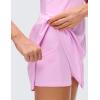 imageCRZ YOGA Lightweight Drapey Spagheii Straps Tennis Dress for Women  Mini Flowy Golf Outfits with Bras and Short LinerVita Pink