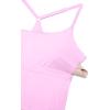 imageCRZ YOGA Lightweight Drapey Spagheii Straps Tennis Dress for Women  Mini Flowy Golf Outfits with Bras and Short LinerVita Pink