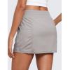 imageCRZ YOGA Lightweight Ruched Casual Skirts for Women  High Waisted Mini A Line Golf Drawstring Skort with PocketsDark Chrome