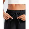 imageCRZ YOGA Lightweight Wide Leg Cropped Pants for Women 25  Casual Travel Work Sweatpants SummerBlack