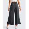 imageCRZ YOGA Lightweight Wide Leg Cropped Pants for Women 25  Casual Travel Work Sweatpants SummerGraphite Grey
