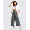imageCRZ YOGA Lightweight Wide Leg Cropped Pants for Women 25  Casual Travel Work Sweatpants SummerGrey Sage