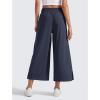 imageCRZ YOGA Lightweight Wide Leg Cropped Pants for Women 25  Casual Travel Work Sweatpants SummerNavy