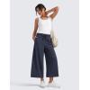 imageCRZ YOGA Lightweight Wide Leg Cropped Pants for Women 25  Casual Travel Work Sweatpants SummerNavy