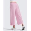 imageCRZ YOGA Lightweight Wide Leg Cropped Pants for Women 25  Casual Travel Work Sweatpants SummerPink Peony
