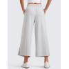 imageCRZ YOGA Lightweight Wide Leg Cropped Pants for Women 25  Casual Travel Work Sweatpants SummerPlatinum Grey