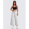 imageCRZ YOGA Lightweight Wide Leg Cropped Pants for Women 25  Casual Travel Work Sweatpants SummerPlatinum Grey