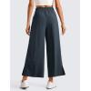 imageCRZ YOGA Lightweight Wide Leg Cropped Pants for Women 25  Casual Travel Work Sweatpants SummerTrue Navy