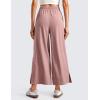 imageCRZ YOGA Lightweight Wide Leg Cropped Pants for Women 25  Casual Travel Work Sweatpants SummerTwilight Rose Pink