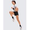 imageCRZ YOGA Low Waisted Running Shorts for Women 25  Mesh Liner Quick Dry for Workout Sport Athletic with Zipper PocketBlack