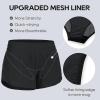 imageCRZ YOGA Low Waisted Running Shorts for Women 25  Mesh Liner Quick Dry for Workout Sport Athletic with Zipper PocketBlack