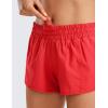 imageCRZ YOGA Low Waisted Running Shorts for Women 25  Mesh Liner Quick Dry for Workout Sport Athletic with Zipper PocketDeep Red