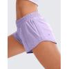 imageCRZ YOGA Low Waisted Running Shorts for Women 25  Mesh Liner Quick Dry for Workout Sport Athletic with Zipper PocketLilac