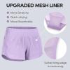 imageCRZ YOGA Low Waisted Running Shorts for Women 25  Mesh Liner Quick Dry for Workout Sport Athletic with Zipper PocketLilac