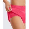 imageCRZ YOGA Low Waisted Running Shorts for Women 25  Mesh Liner Quick Dry for Workout Sport Athletic with Zipper PocketLip Gloss Pink