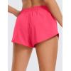 imageCRZ YOGA Low Waisted Running Shorts for Women 25  Mesh Liner Quick Dry for Workout Sport Athletic with Zipper PocketLip Gloss Pink
