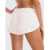 imageCRZ YOGA Low Waisted Running Shorts for Women 25  Mesh Liner Quick Dry for Workout Sport Athletic with Zipper PocketMilky White Bone