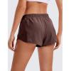 imageCRZ YOGA Low Waisted Running Shorts for Women 25  Mesh Liner Quick Dry for Workout Sport Athletic with Zipper PocketTaupe