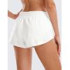 imageCRZ YOGA Low Waisted Running Shorts for Women 25  Mesh Liner Quick Dry for Workout Sport Athletic with Zipper PocketWhite