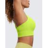 imageCRZ YOGA Naked Feeling Strappy Longline Sports Bras for Women  Medium Impact Criss Cross Yoga Padded Workout Crop TopChartreuse