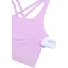 imageCRZ YOGA Naked Feeling Strappy Longline Sports Bras for Women  Medium Impact Criss Cross Yoga Padded Workout Crop TopLilac