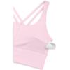 imageCRZ YOGA Naked Feeling Strappy Longline Sports Bras for Women  Medium Impact Criss Cross Yoga Padded Workout Crop TopStrawberry Pink