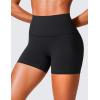 imageCRZ YOGA Secretsculpt Butterlift Biker Shorts 4  No Front Seam High Waisted Womens Workout Gym Booty Scrunch ButtBlack