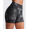 imageCRZ YOGA Secretsculpt Butterlift Biker Shorts 4  No Front Seam High Waisted Womens Workout Gym Booty Scrunch ButtGrey Tie Dye Flowers