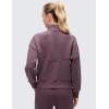 imageCRZ YOGA SoftAura Half Zip Sweatshirt for Women  Pullover Workout Casual Funnel Neck Sweat Shirts with PocketLight Ripe Plum