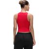 imageCRZ YOGA Softembrace High Neck Tank Tops for Women  Casual Going Out Soft Double Lined Basic Summer Sleeveless ShirtsAurora Red