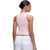 imageCRZ YOGA Softembrace High Neck Tank Tops for Women  Casual Going Out Soft Double Lined Basic Summer Sleeveless ShirtsStrawberry Pink