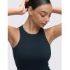 imageCRZ YOGA Softembrace High Neck Tank Tops for Women  Casual Going Out Soft Double Lined Basic Summer Sleeveless ShirtsTrue Navy