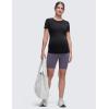imageCRZ YOGA Softembrace Maternity Crewneck Short Sleeve Shirts  Soft Casual Pregnancy Tops Going Out Basic TShirts for WomenBlack