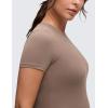 imageCRZ YOGA Softembrace Maternity Crewneck Short Sleeve Shirts  Soft Casual Pregnancy Tops Going Out Basic TShirts for WomenBrown Purple
