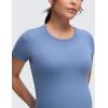 imageCRZ YOGA Softembrace Maternity Crewneck Short Sleeve Shirts  Soft Casual Pregnancy Tops Going Out Basic TShirts for WomenOasis Blue