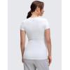 imageCRZ YOGA Softembrace Maternity Crewneck Short Sleeve Shirts  Soft Casual Pregnancy Tops Going Out Basic TShirts for WomenWhite