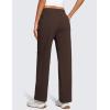 imageCRZ YOGA Straight Leg Casual Pants for Women 30 High Waisted Stretch Work Workout Travel Trousers with PocketsHot Fudge Brown