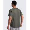 imageCRZ YOGA Texture Workout Shirts for Men  Lightweight Crewneck Running Athletic TShirts Short Sleeve Gym TopsLight Army Green