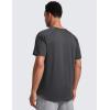 imageCRZ YOGA Texture Workout Shirts for Men  Lightweight Crewneck Running Athletic TShirts Short Sleeve Gym TopsMysterious Grey