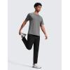 imageCRZ YOGA Workout Daily Pants for Men 30  Quick Dry SweatWicking Athletic Casual Lounge Joggers Trouser with PocketsBlack