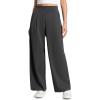 imageCRZ YOGA 4Way Stretch Wide Leg Work Pants for Women 29  Bussiness Casual Trousers with PocketsInk Gray