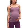 imageCRZ YOGA Butterluxe Maternity Clip Down Nursing Tank Tops  Adjustable Straps Womens Pregnancy Casual Cami Shirt Built in BraLight Lavender
