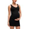 imageCRZ YOGA Butterluxe Maternity V Neck Mini Dress Linerless  Ruched Tennis Athletic Casual Pregnancy Womens Bodycon SummerBlack