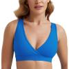 imageCRZ YOGA Butterluxe Maternity V Neck Nursing Bras  Wireless Sleep Breastfeeding Lounge Womens Pregnancy Bralette ComfySparkle Blue