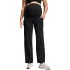 imageCRZ YOGA Butterluxe Maternity Wide Leg Pants Pockets 315  Over The Belly Workout Yoga Lounge Womens PregnancyBlack