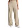 imageCRZ YOGA Butterluxe Palazzo Pants Pockets 30  Front Pleated High Waisted Yoga Lounge Casual Wide Leg Buttery SoftOak