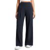 imageCRZ YOGA Butterluxe Palazzo Pants Pockets 30  Front Pleated High Waisted Yoga Lounge Casual Wide Leg Buttery SoftTrue Navy